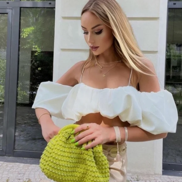 NWT Zara Voluminous Bralette Top - Picture 2 of 9